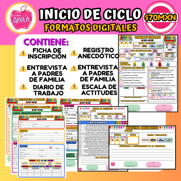 PRIMARIA FORMATOS INICIO DE CICLO