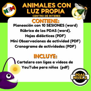 ANIMALES CON LUZ PROPIA (PDAS NIVEL 2)